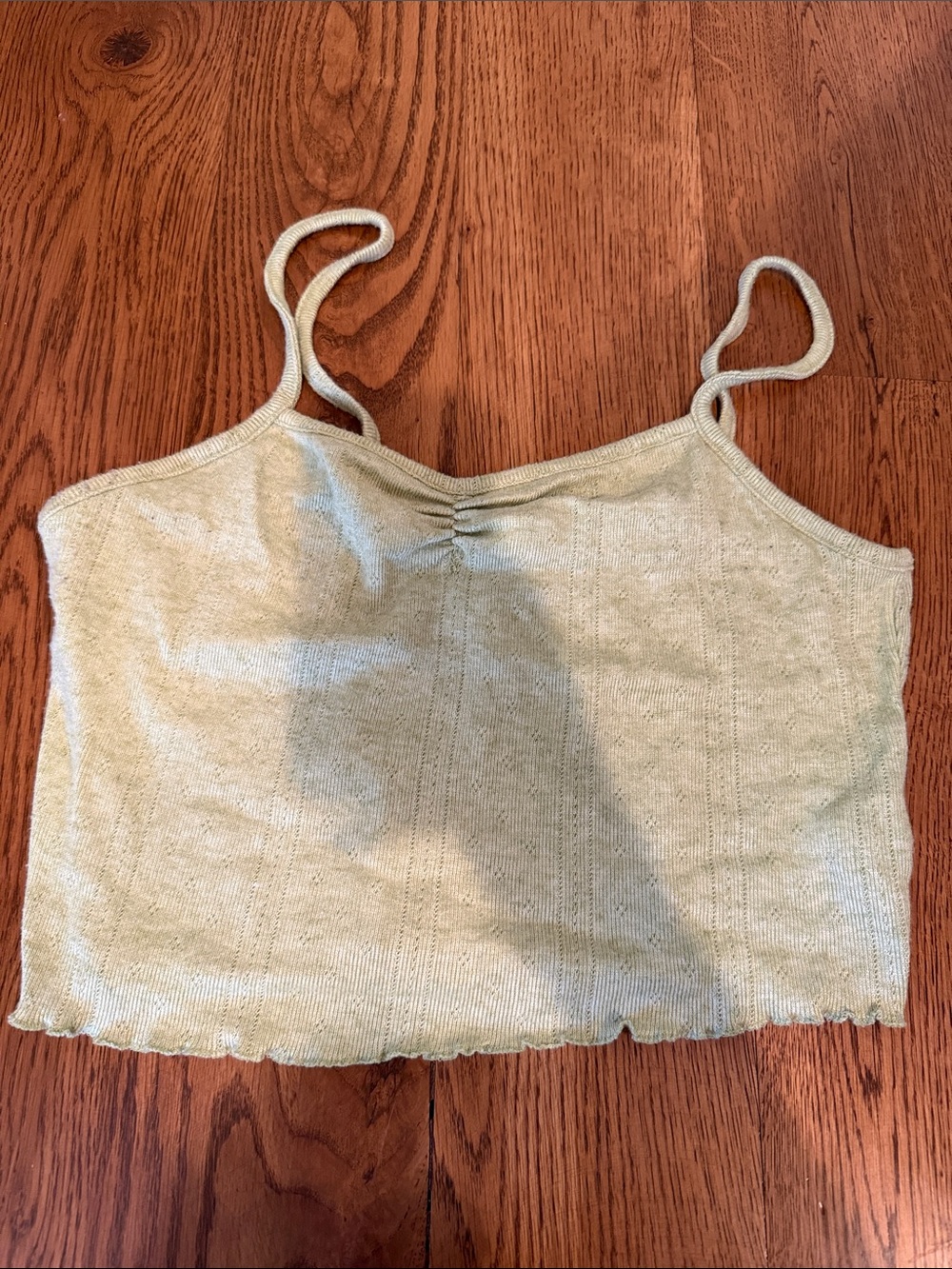 Forever 21 Light Olive Ribbed Camisole